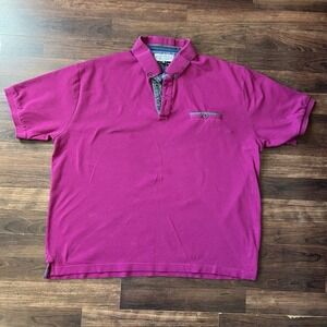 Peter Christian Gentlemen's Outfitters Size 2XL Magenta Pink Polo Shirt